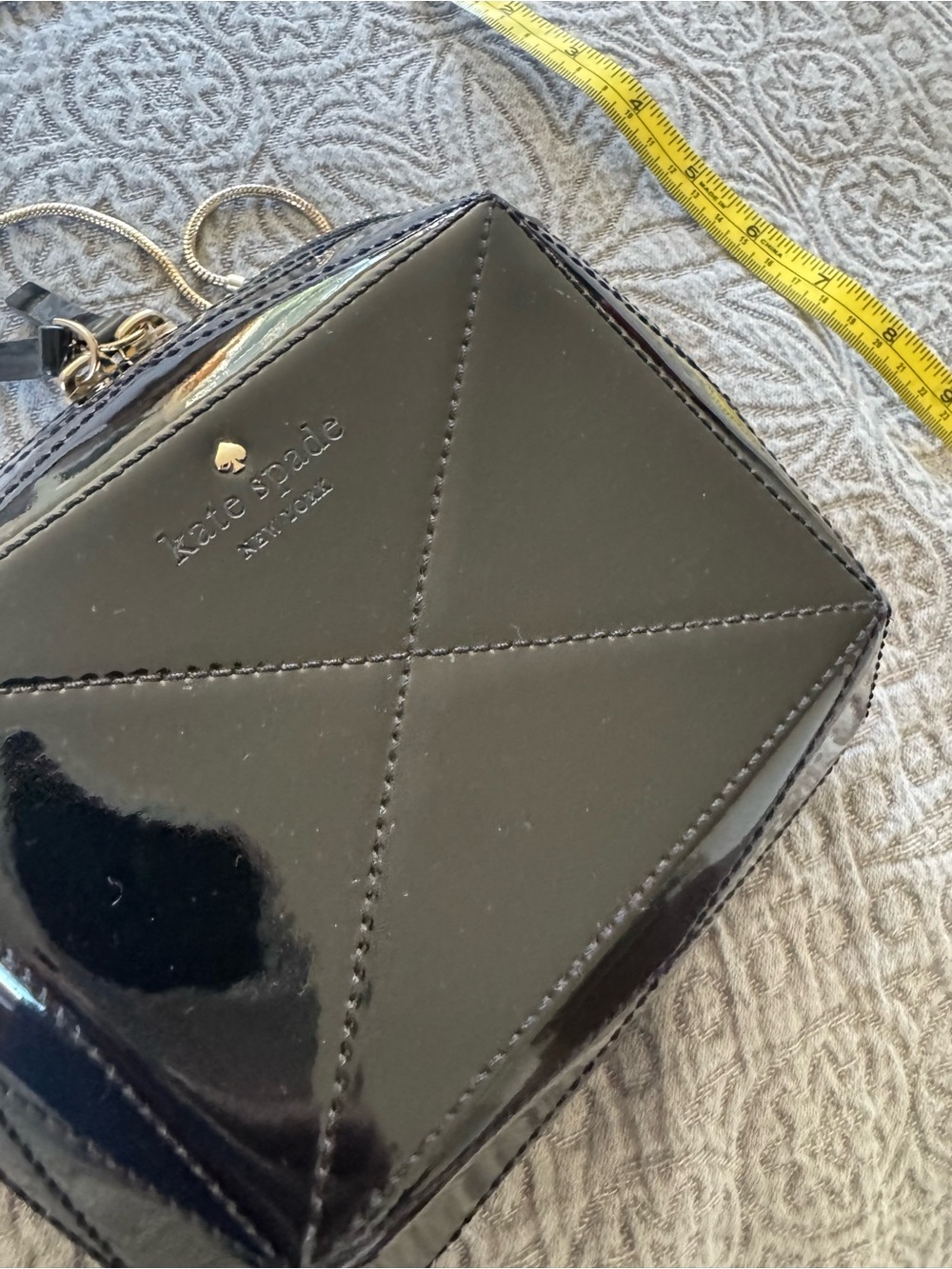 kate spade Black Patent Quilted Crossbody